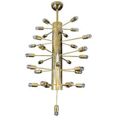 Brass Chandelier by Glustin Luminaires 3