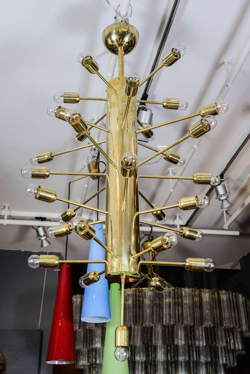 Brass Chandelier by Glustin Luminaires at 1stDibs