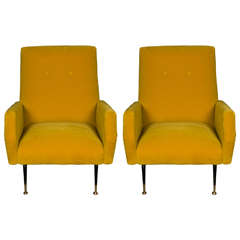 Pair of Armchairs in the Style of Marco Zanuso