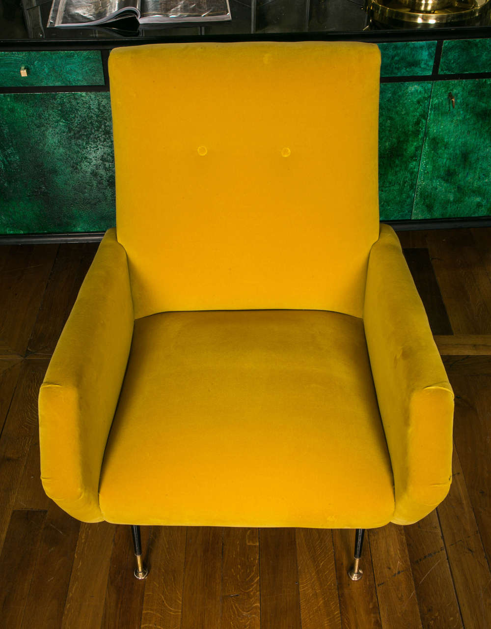 Mid-Century Modern Pair of Armchairs in the Style of Marco Zanuso