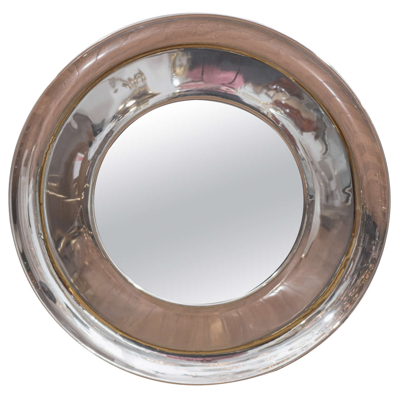 Polished Nickel "Dish" Mirror