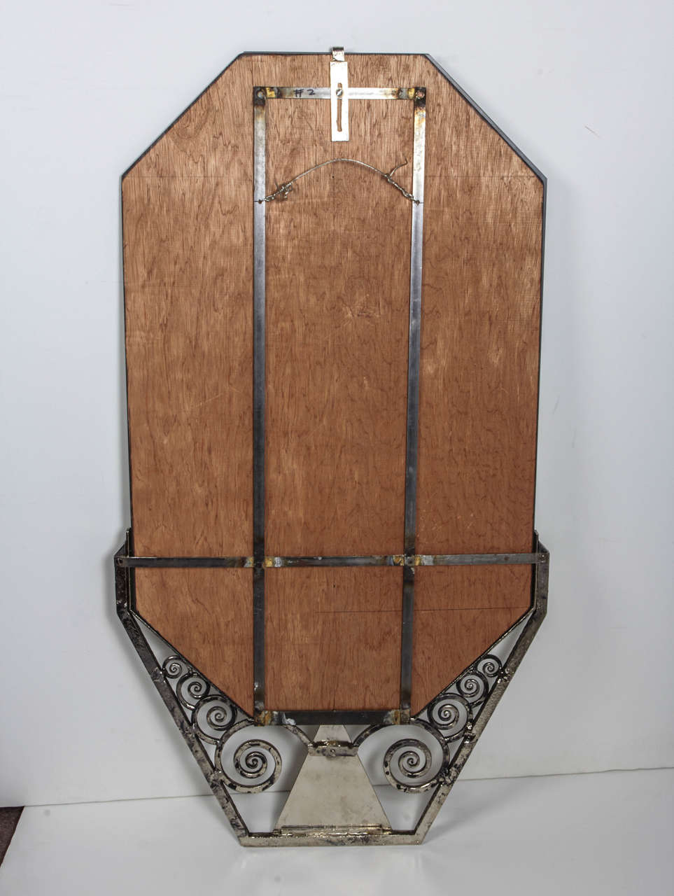 Pair of French Art Deco Hand-Hammered Iron Mirrors 5