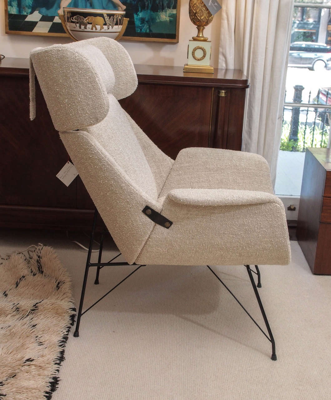 Rare Lounge Chairs by Augusto Bozzi for Saporiti, Italia In Excellent Condition In New Orleans, LA