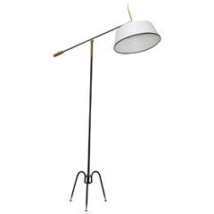Elegant 1950s Articulated French Floor Lamp 7