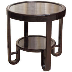 Vintage 1940s Side Table in Mahogany Veneers