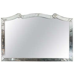 1950s Large American Made Venetian Style Mirror