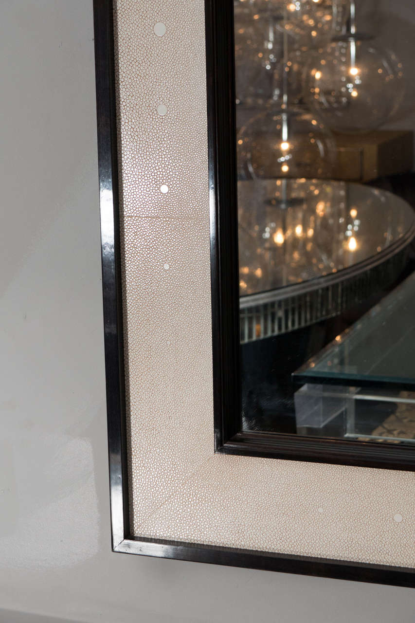 American Custom Faux Shagreen Mirror