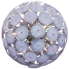 Iridescent Murano Glass Disc Sputnik Chandelier 9
