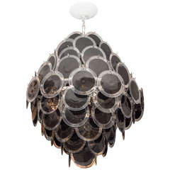 Black Murano Disc Chandelier 12