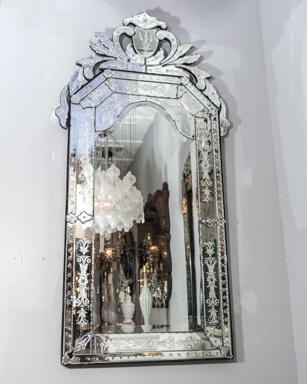 Elegant venetian style mirror.