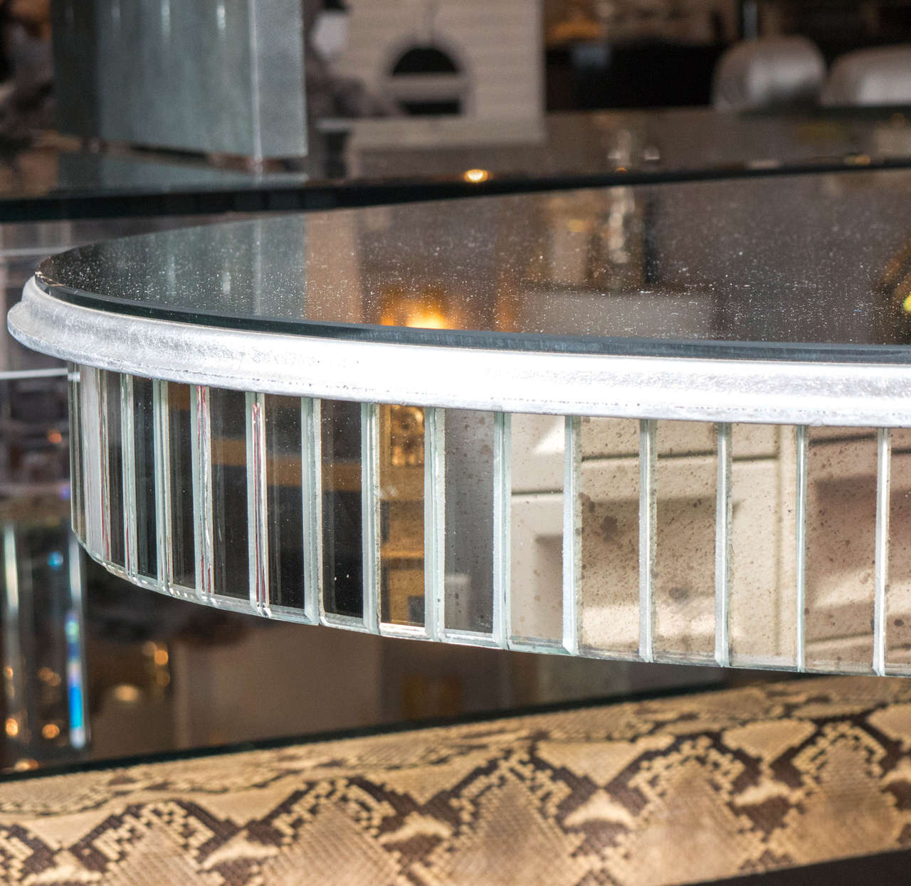 Oval Mirrored Dining Table at 1stDibs mirrored dining table for sale