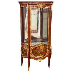 An Antique French Louis XV style Vernis Martin Ormolu mounted Vitrine 5