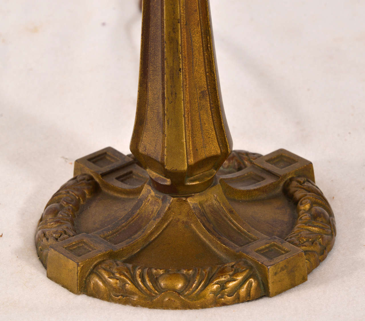 Victorian Bent Slag Glass Table Lamp 2