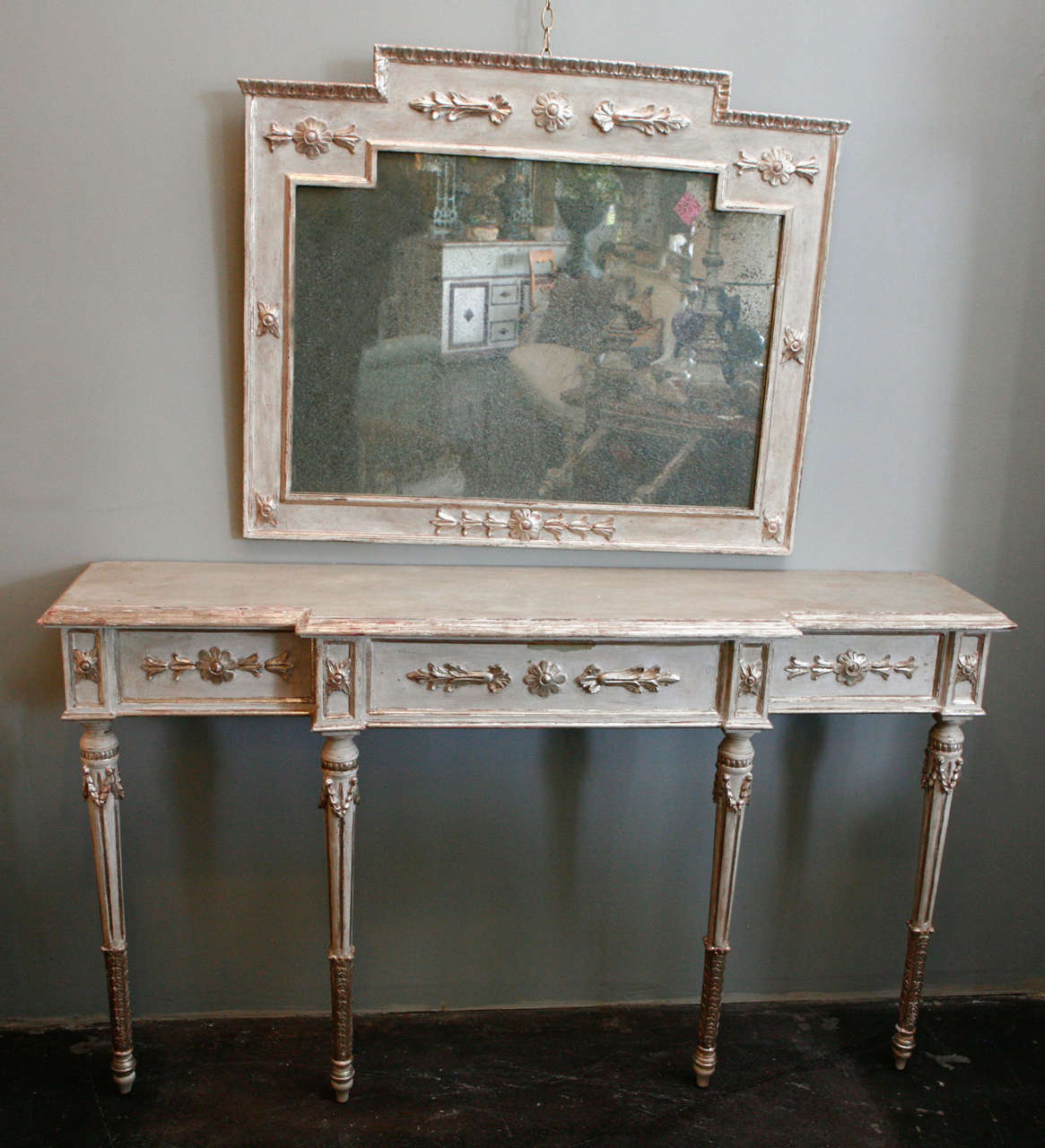 Vintage Neoclassical Console and Mirror