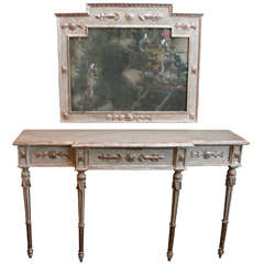 Vintage Neoclassical Console and Mirror