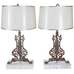 Antique Pair of Table Lamps