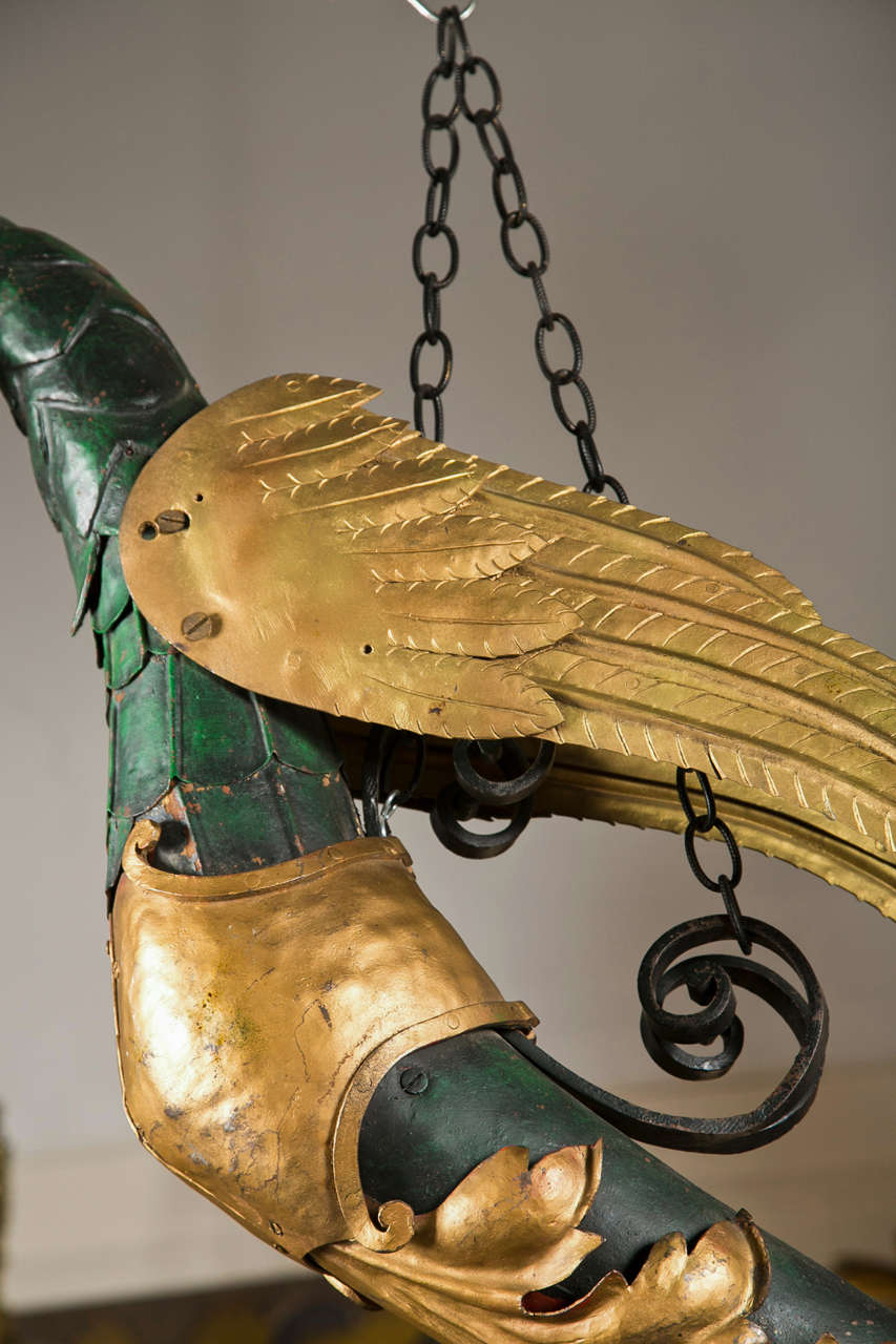 18th Century and Earlier Iron & Tole Italian Griffin.  For Sale