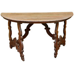 A late 17th-early 18th c. Italian Walnut Demilune