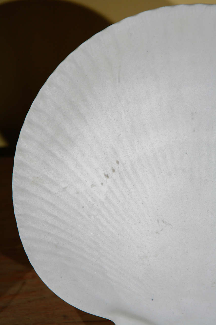 19th Century Pair of Wedgwood White Unglazed Porcelain Shell Form Plates