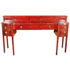 English Hepplewhite String-Inlaid Mahogany Sideboard, c.1800