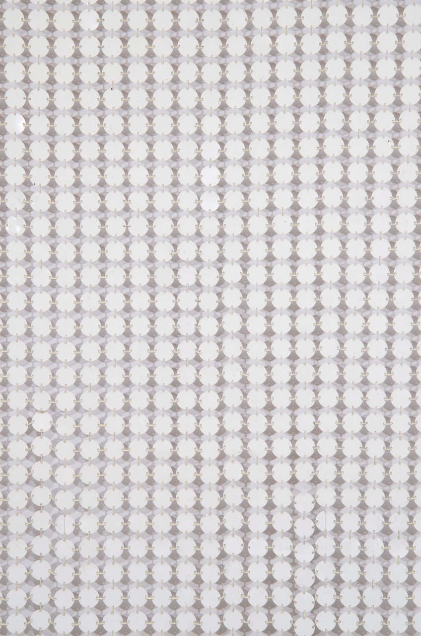 Mid-Century Modern White Paco Rabanne Space Curtain
