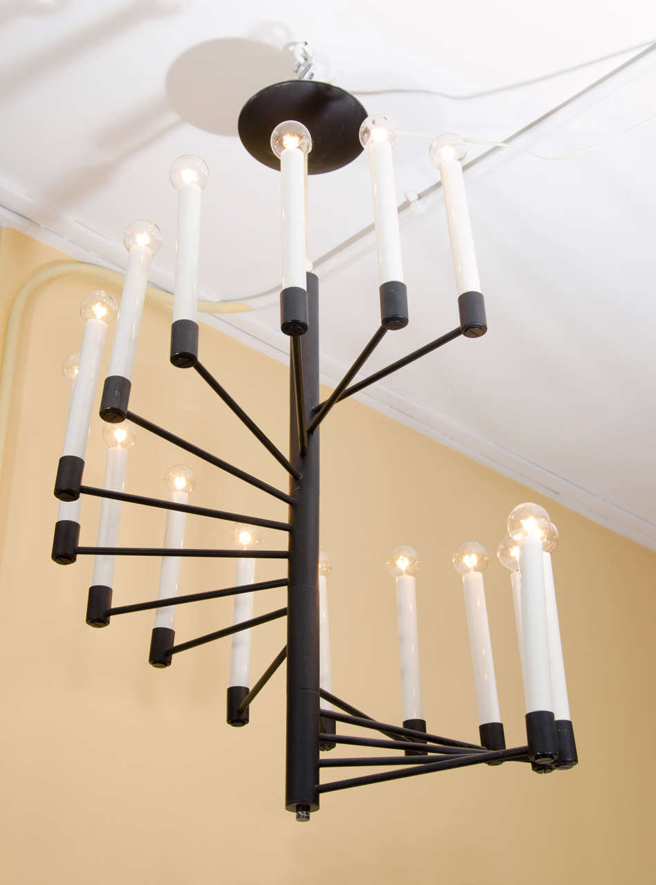 American Spiral Chandelier by Lightolier For Sale