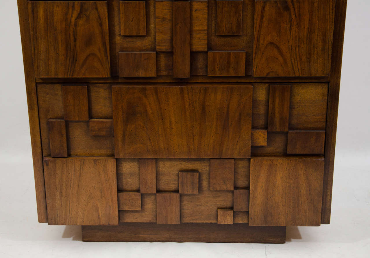 Bold and Sculptural Highboy Dresser In Good Condition In New York, NY