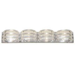 Fanciful Chrome Lucite Bath or Vanity Wall Sconce