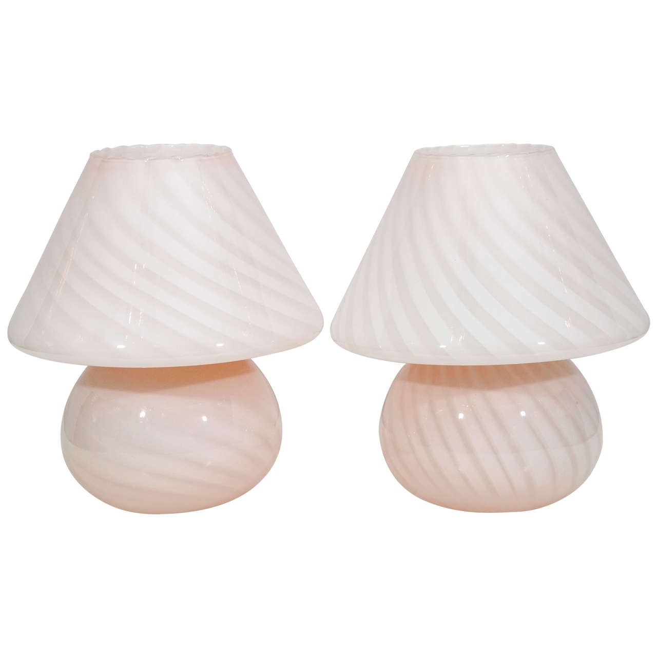 Pair of Charming Murano Lamps