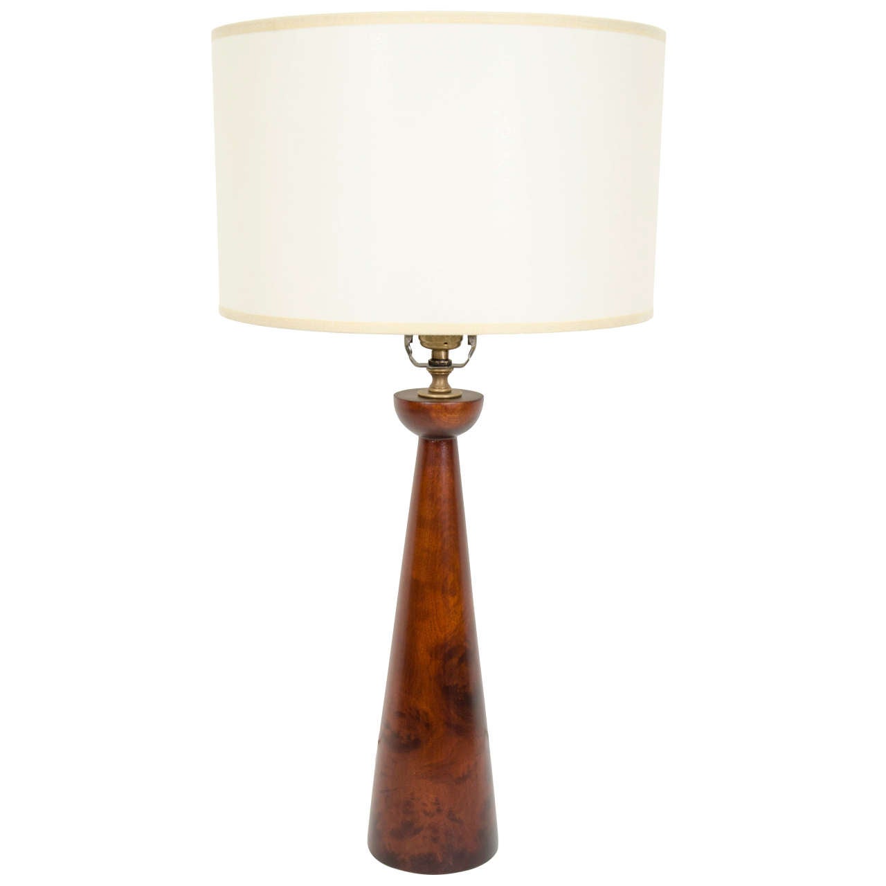 Solid Walnut Lathe Turned Table Lamp