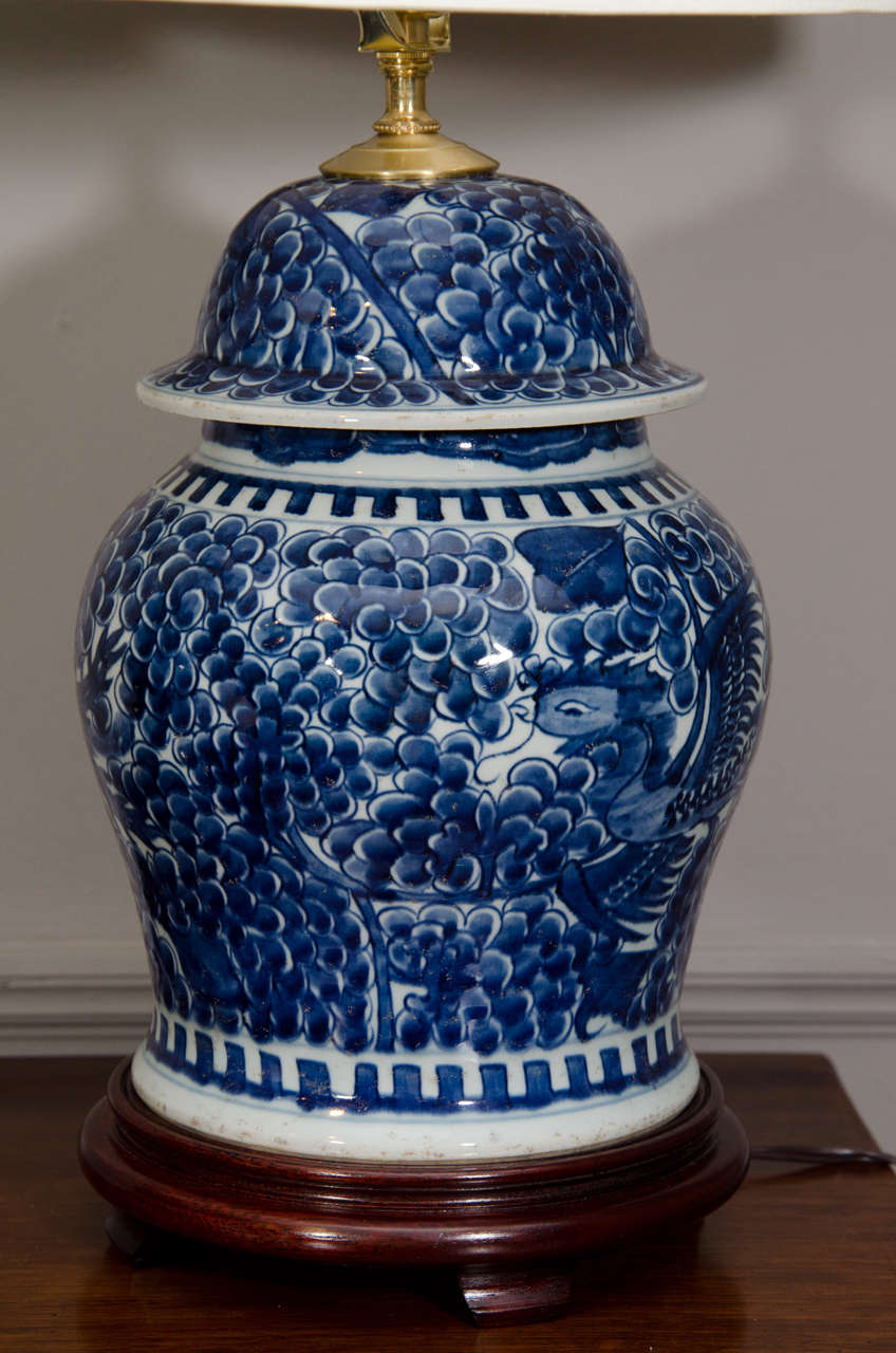 blue and white ginger jar lamps