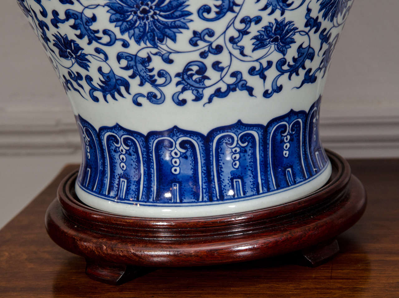 blue and white china lamps