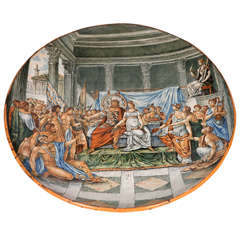 Large 19th C Majolica Charger 11