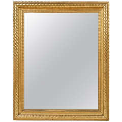 Louis Philippe Carved Gilt Rope Frame Mirror