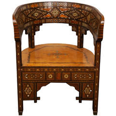 Antique 19th c. Syrian armchair