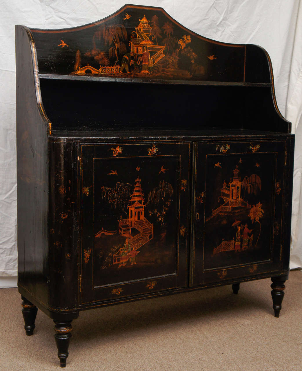 Ebonized Cabinet in the Chinoiserie Style
