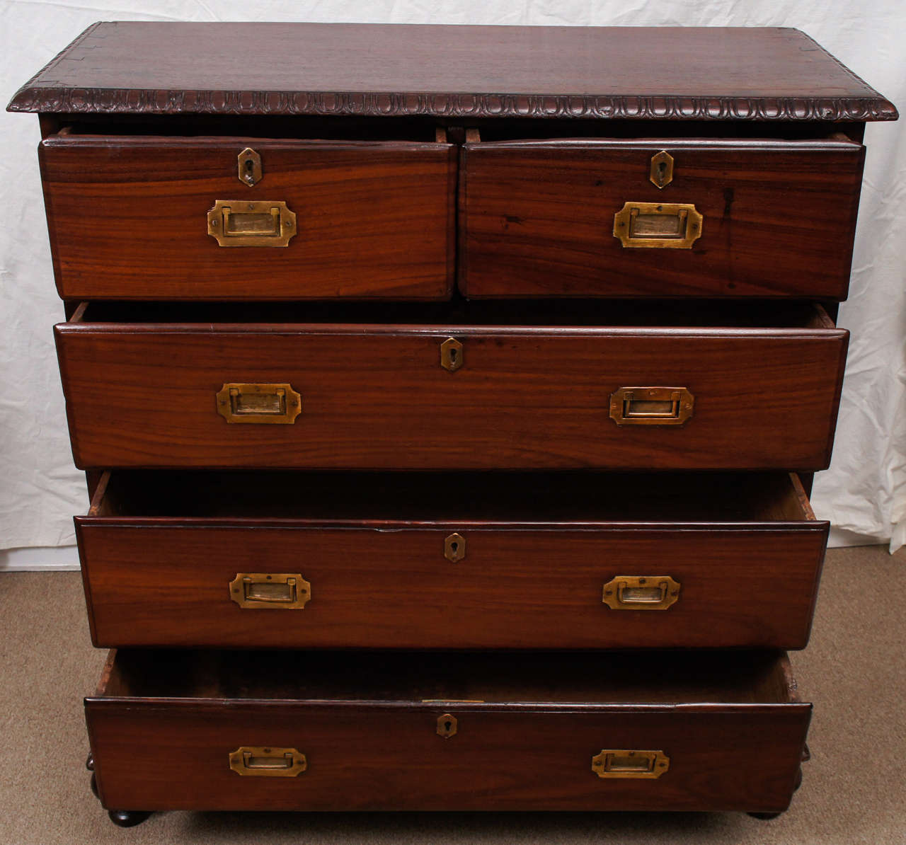 Anglo-Indian Rosewood Campaign Chest For Sale 1