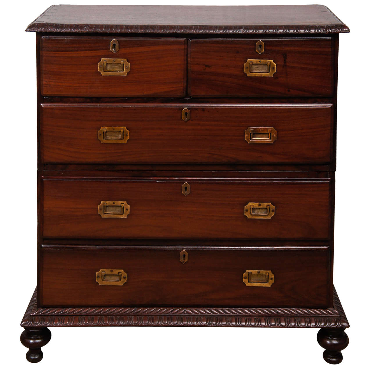 Anglo-Indian Rosewood Campaign Chest For Sale