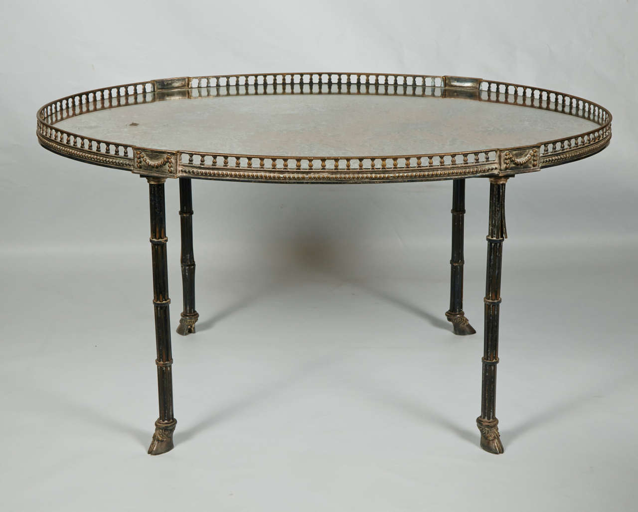 20th Sofa Table Silvery For Sale 4