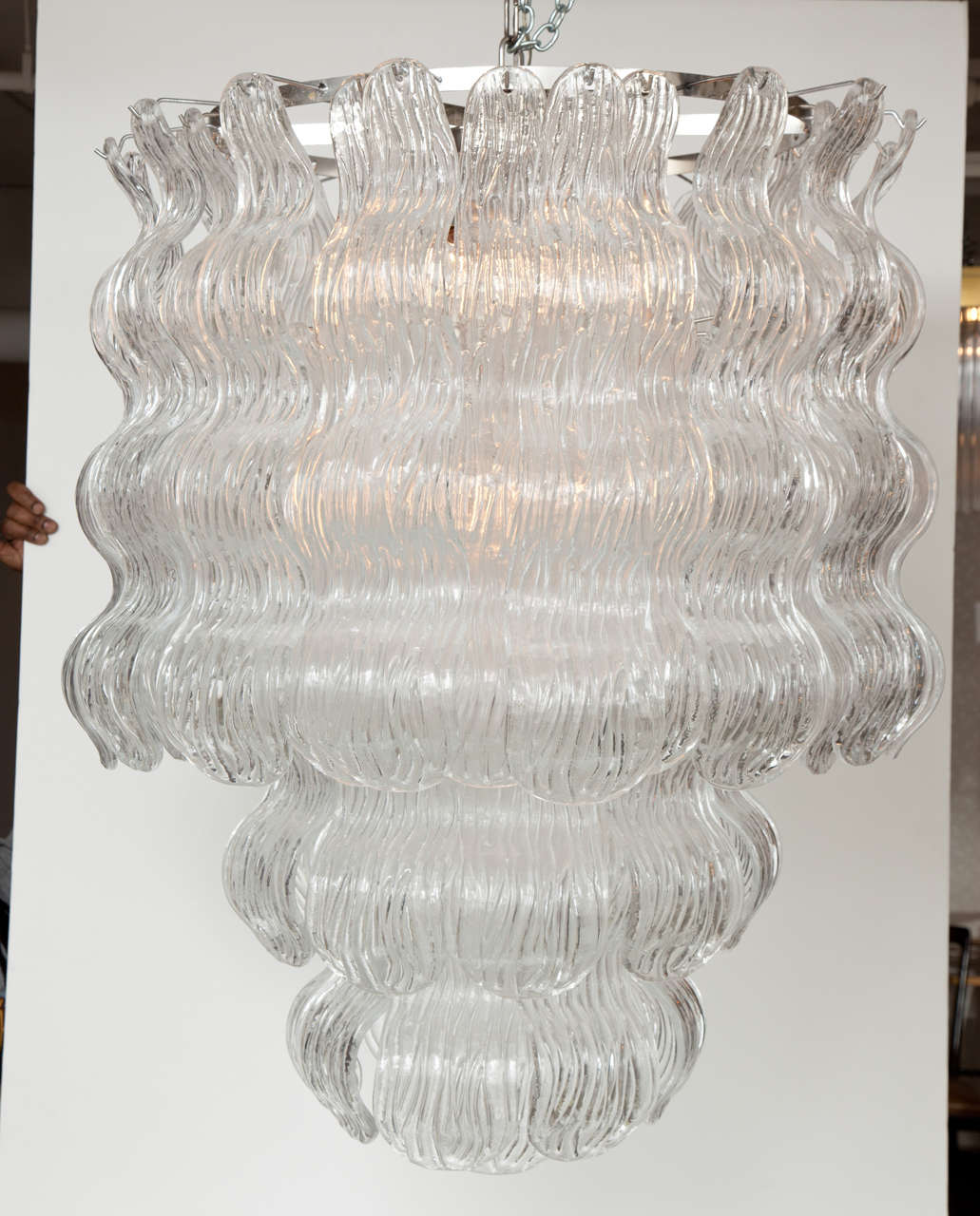 Each Murano glass has the shape of a wave