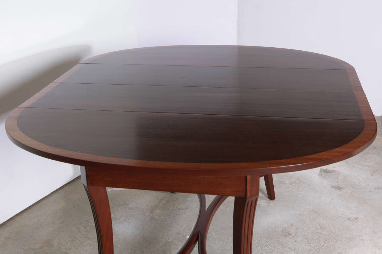 Walnut Tommi Parzinger for Charak Modern Dining Table For Sale