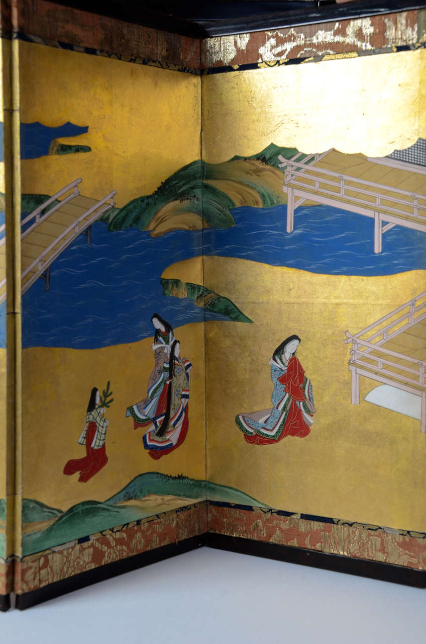 18th Century Pair of Japanese Screens, 