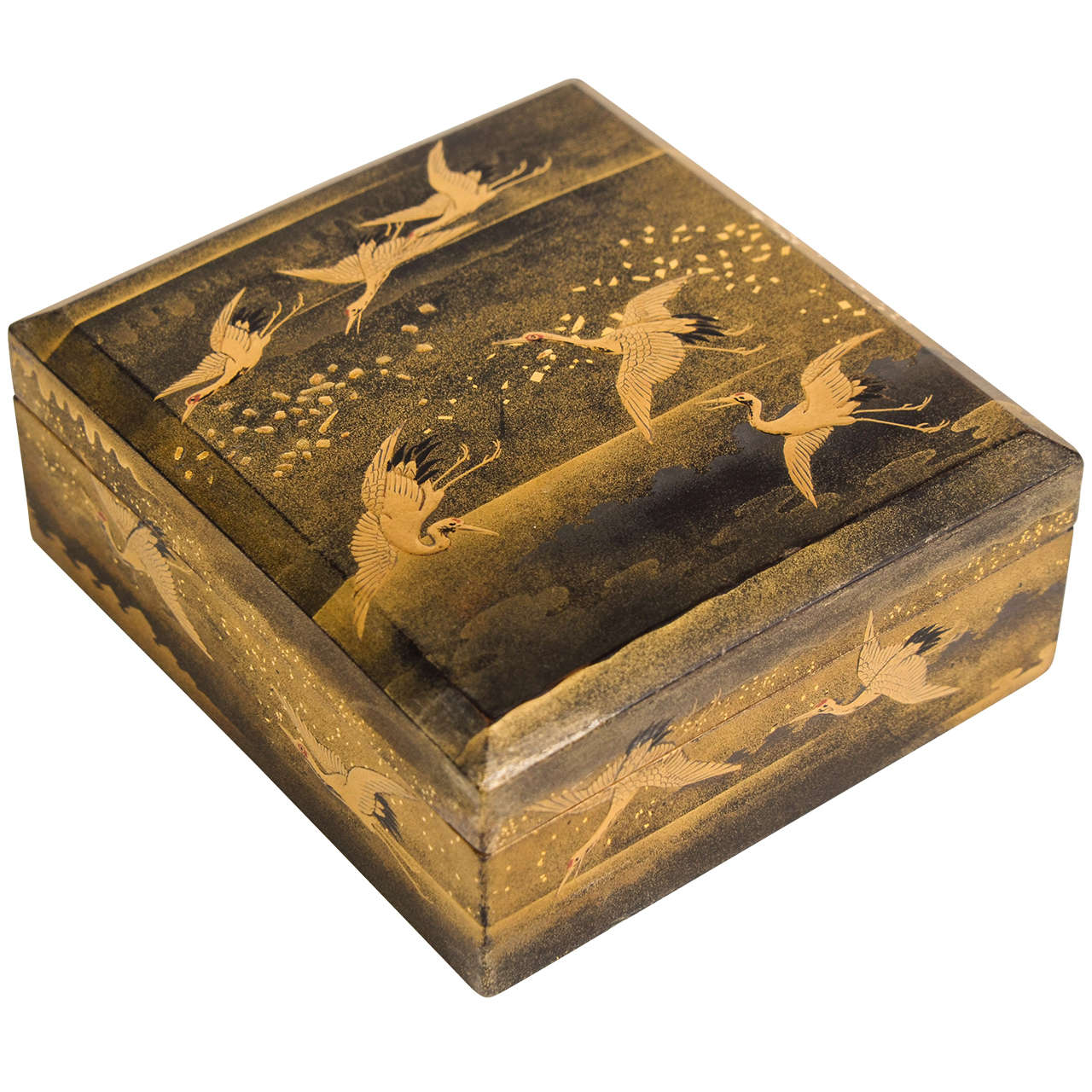 19th Century Golden Japanese Lacquered Box