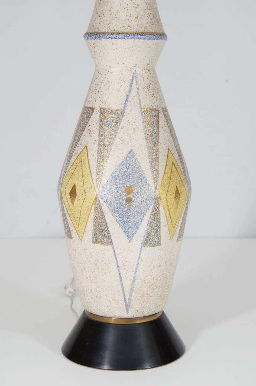 20th Century Pair of Italian Ceramic Lamps