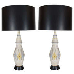 Pair of Italian Ceramic Lamps