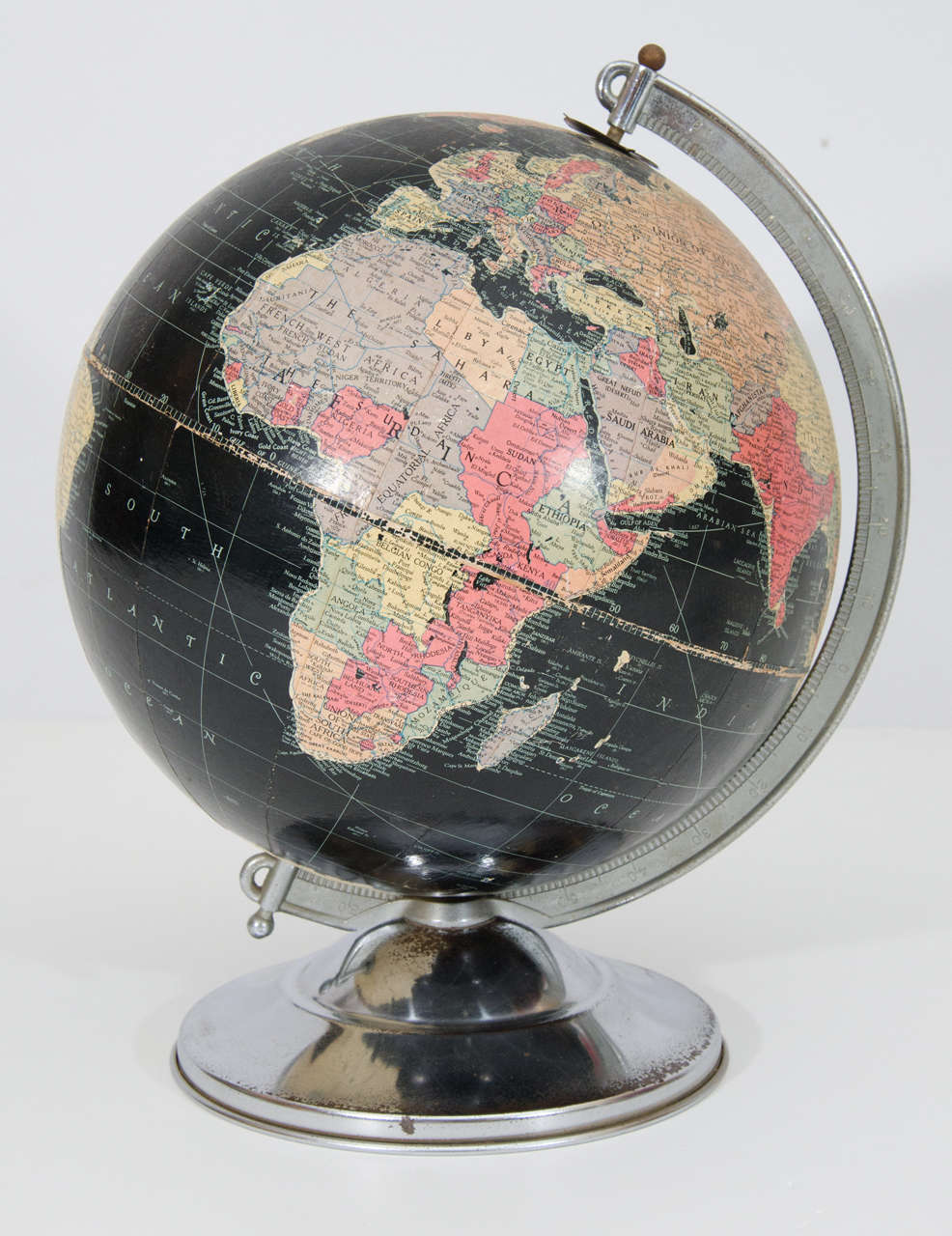 High contrast world globe by Replogle. This one is labelled 