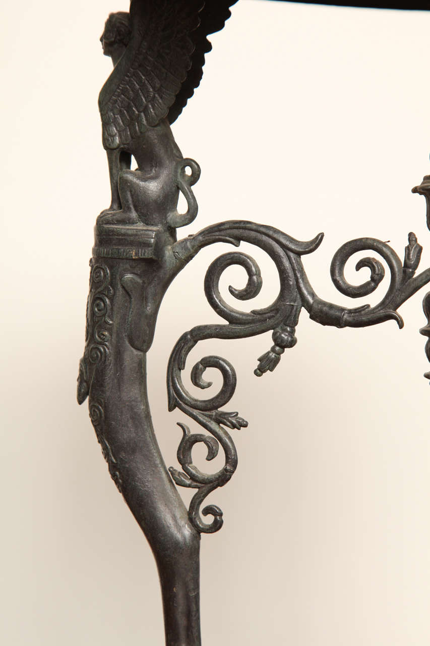 19th Century, Pompeian Style Bronze and Marble Athenean In Excellent Condition In New York, NY