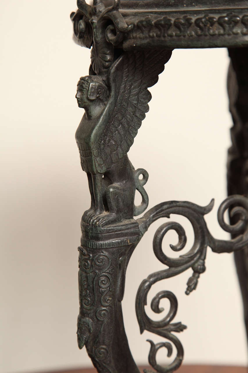 19th Century, Pompeian Style Bronze and Marble Athenean 3