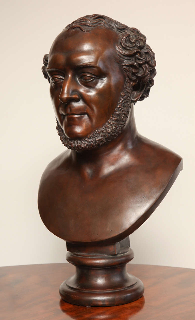19th Century French, Bronze Bust Marked 