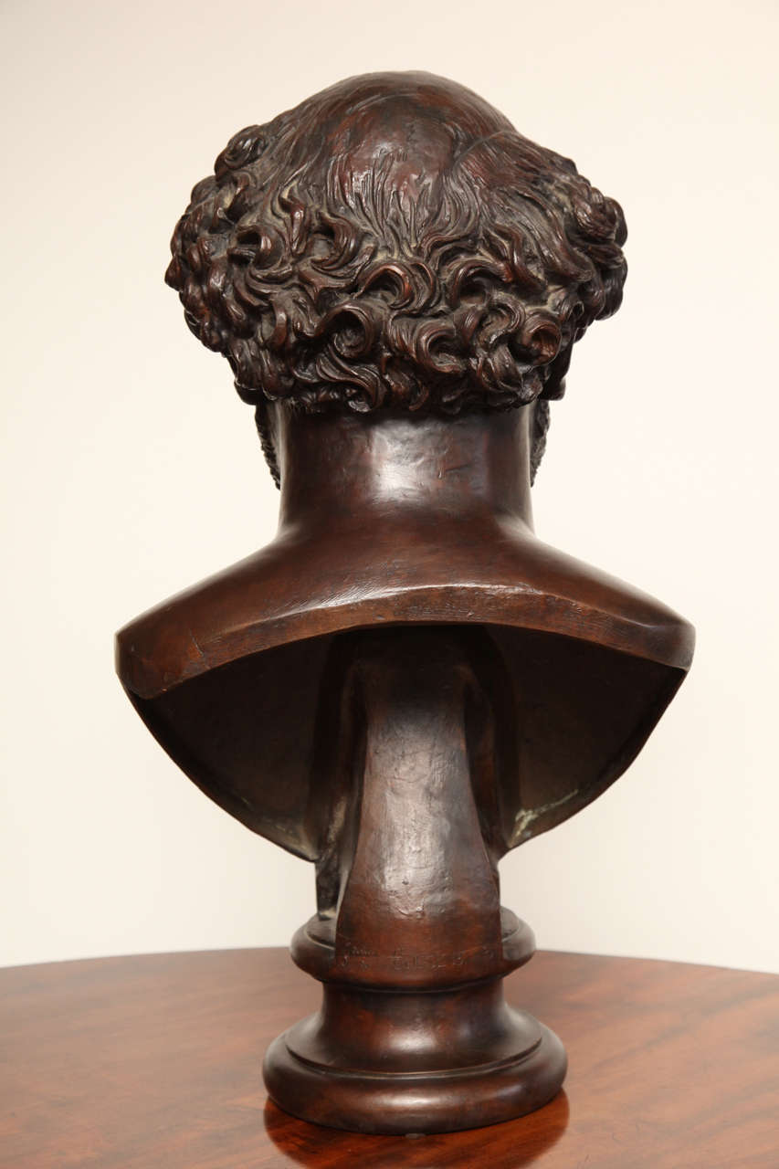 19th Century Bronze Bust For Sale 2